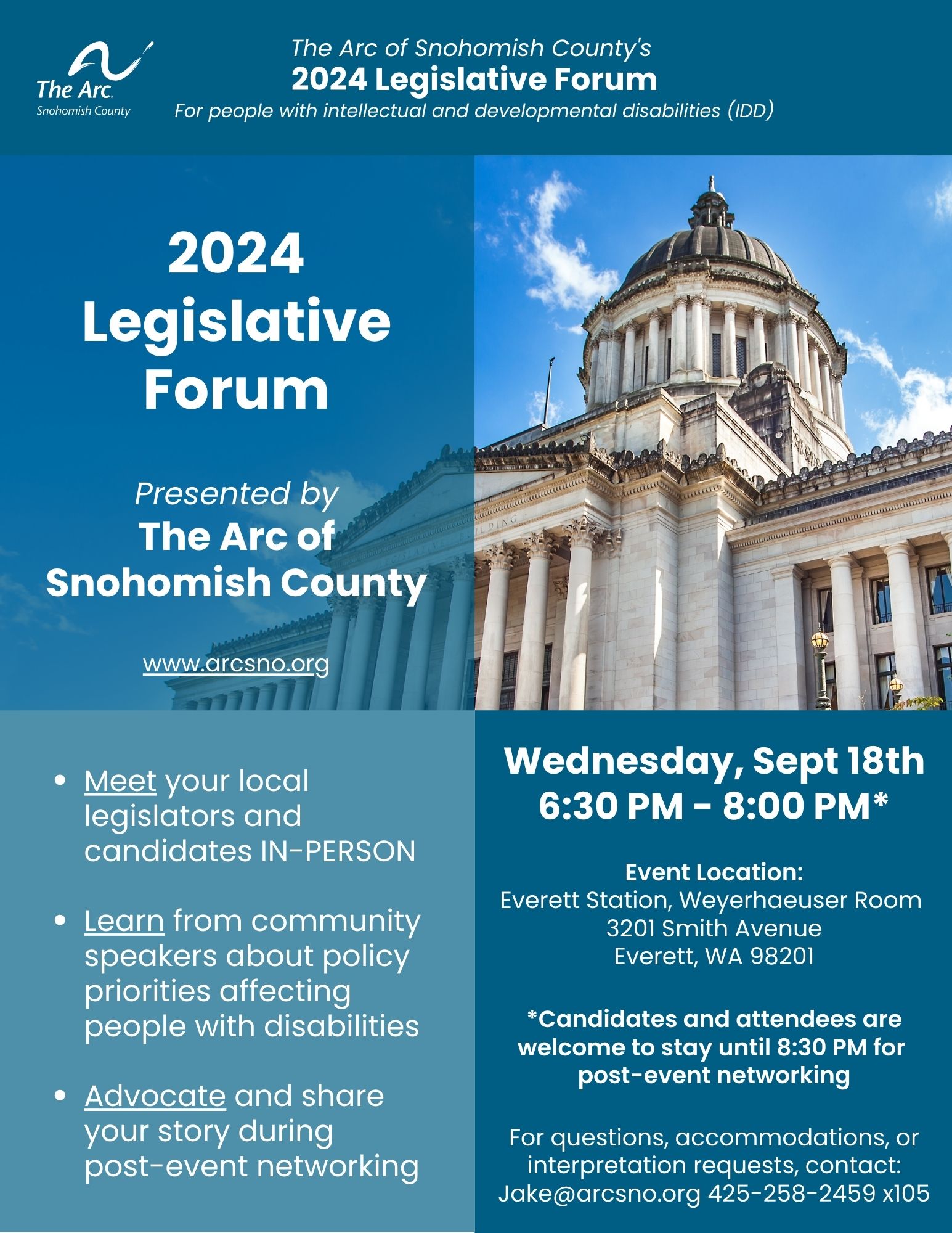 2024 Legislative Forum The Arc of Snohomish County