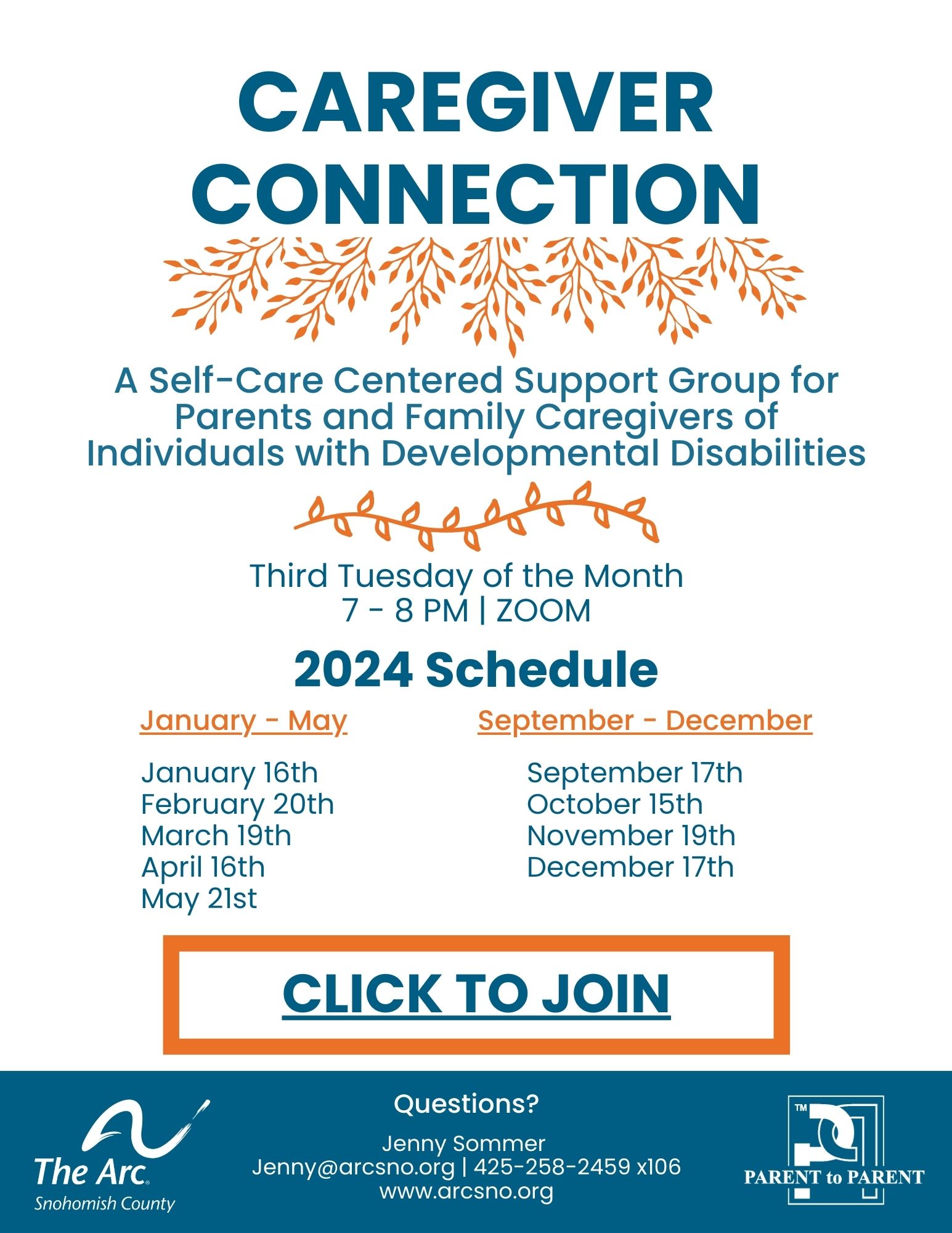 2024 Caregiver Connection Support Group